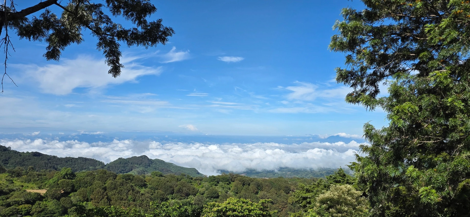 Clouds and mountain range in Metapán — Geisha Coffee Finca 3 Pinos
